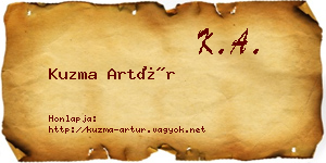 Kuzma Artúr névjegykártya